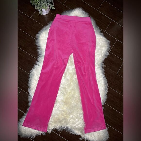 Juicy by Juicy Couture pink velour track pants sz small - Picture 6 of 9
